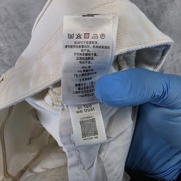 Ted Baker Jeans Womens 26 White High Rise Straight Leg Raw Hem Denim Casual - Picture 14 of 14